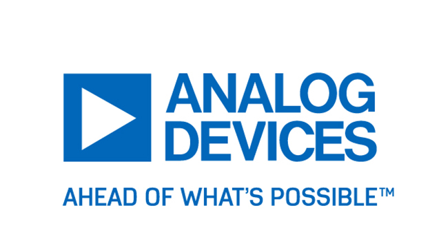 Analog Devices logo representing an event partner at MATLAB EXPO.